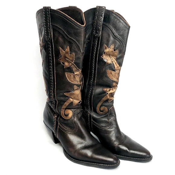 White Mountain Shoes - White Mountain Santa Fe Western Cowboy  Leather Boots
